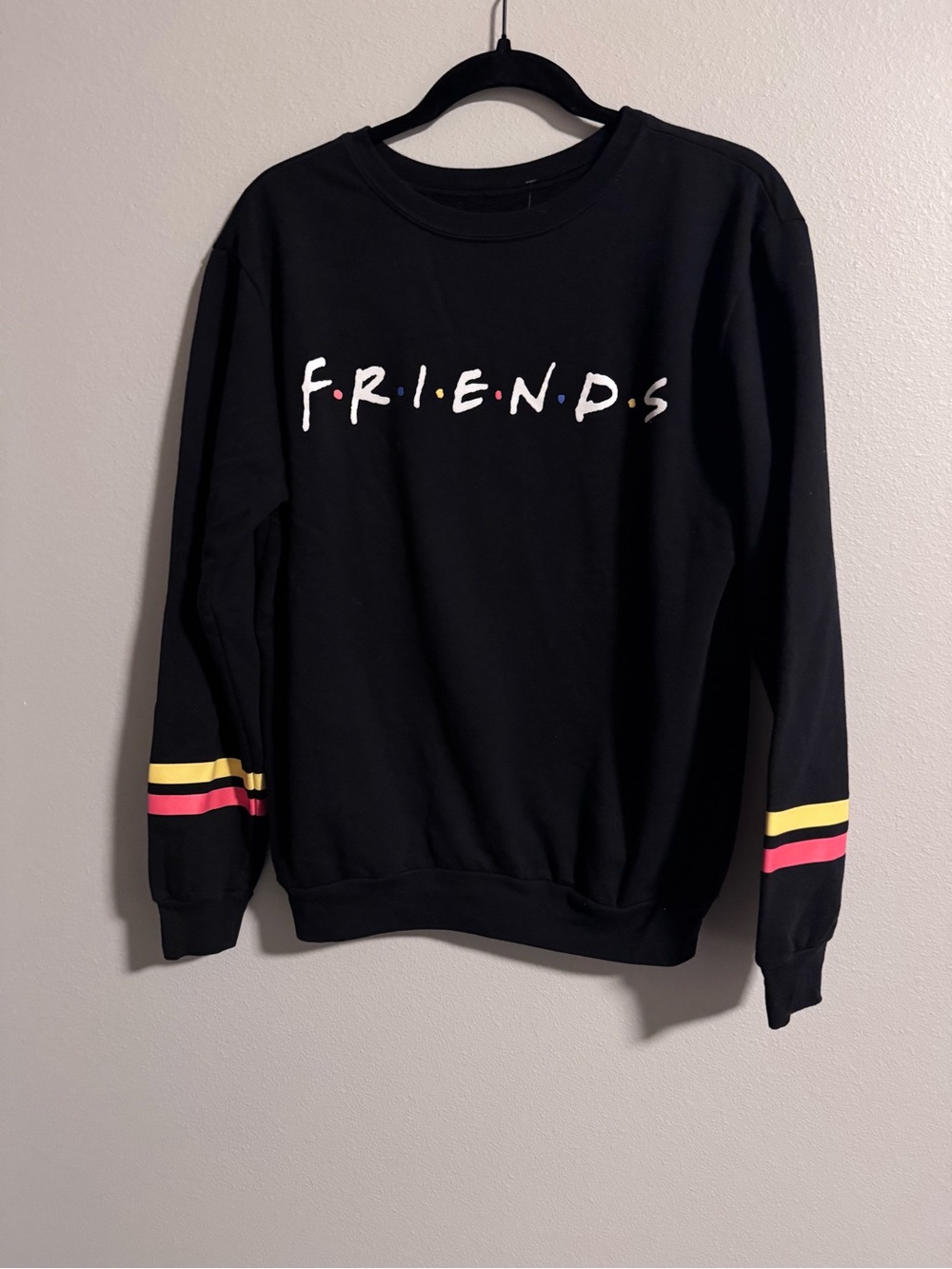 Black 'FRIENDS' Logo Crewneck Sweater